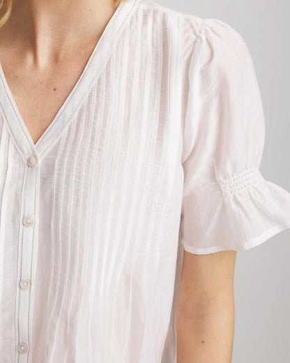 Pleated Cotton-Silk Shirt - Chico's