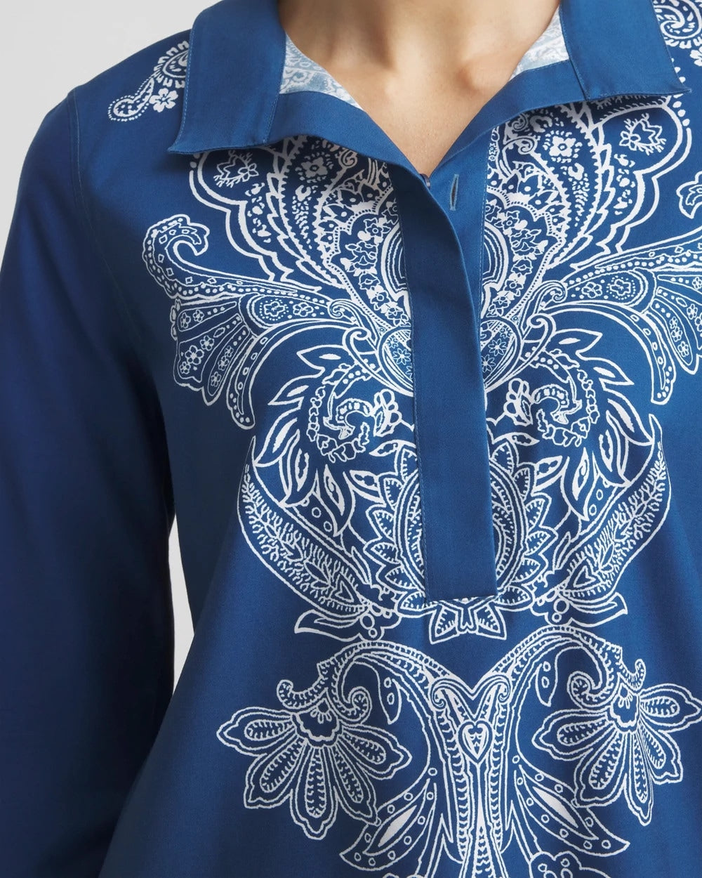 No Iron™ Paisley Buttonback Tunic - Chico's