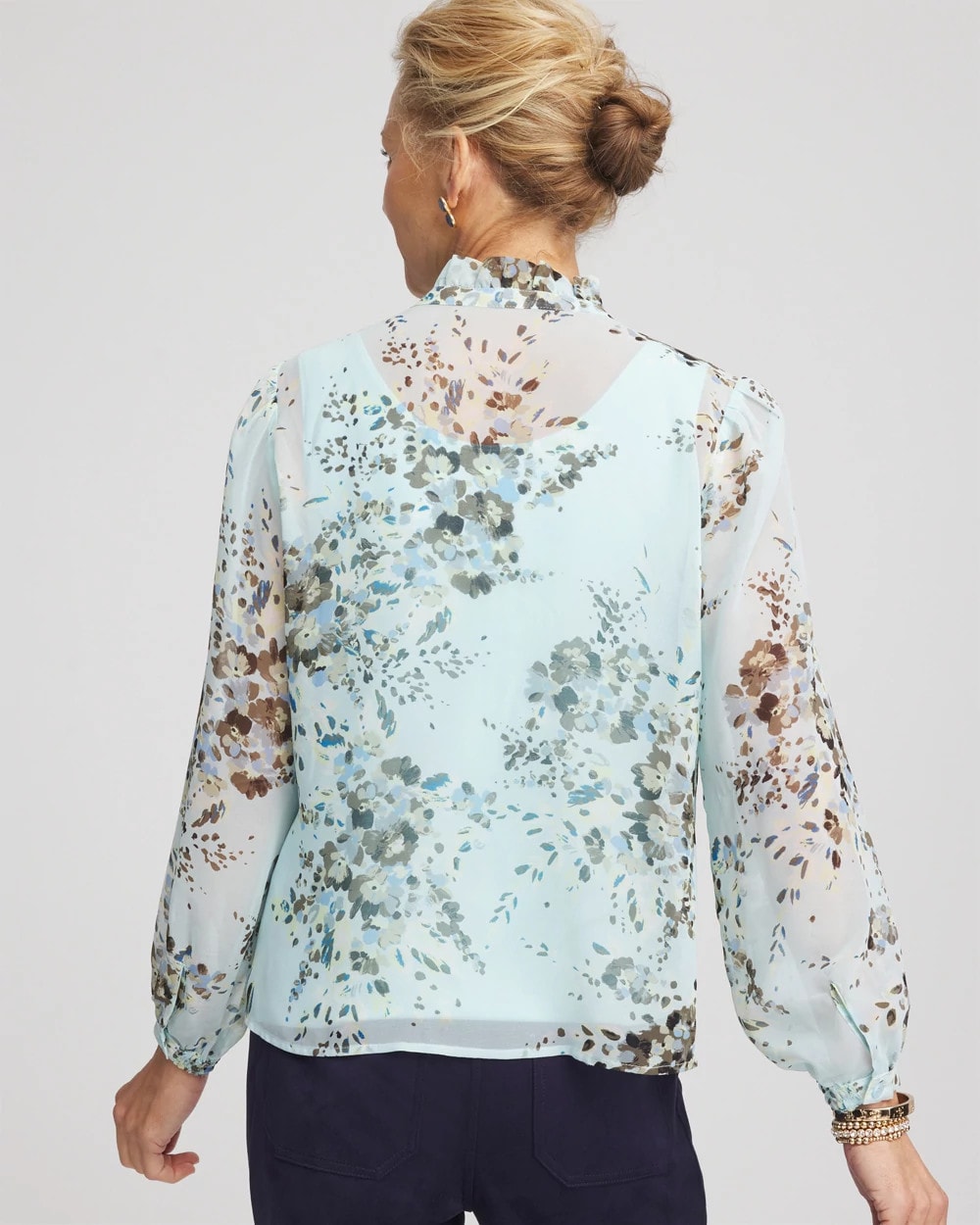 Floral Georgette Peasant Blouse - Chico's