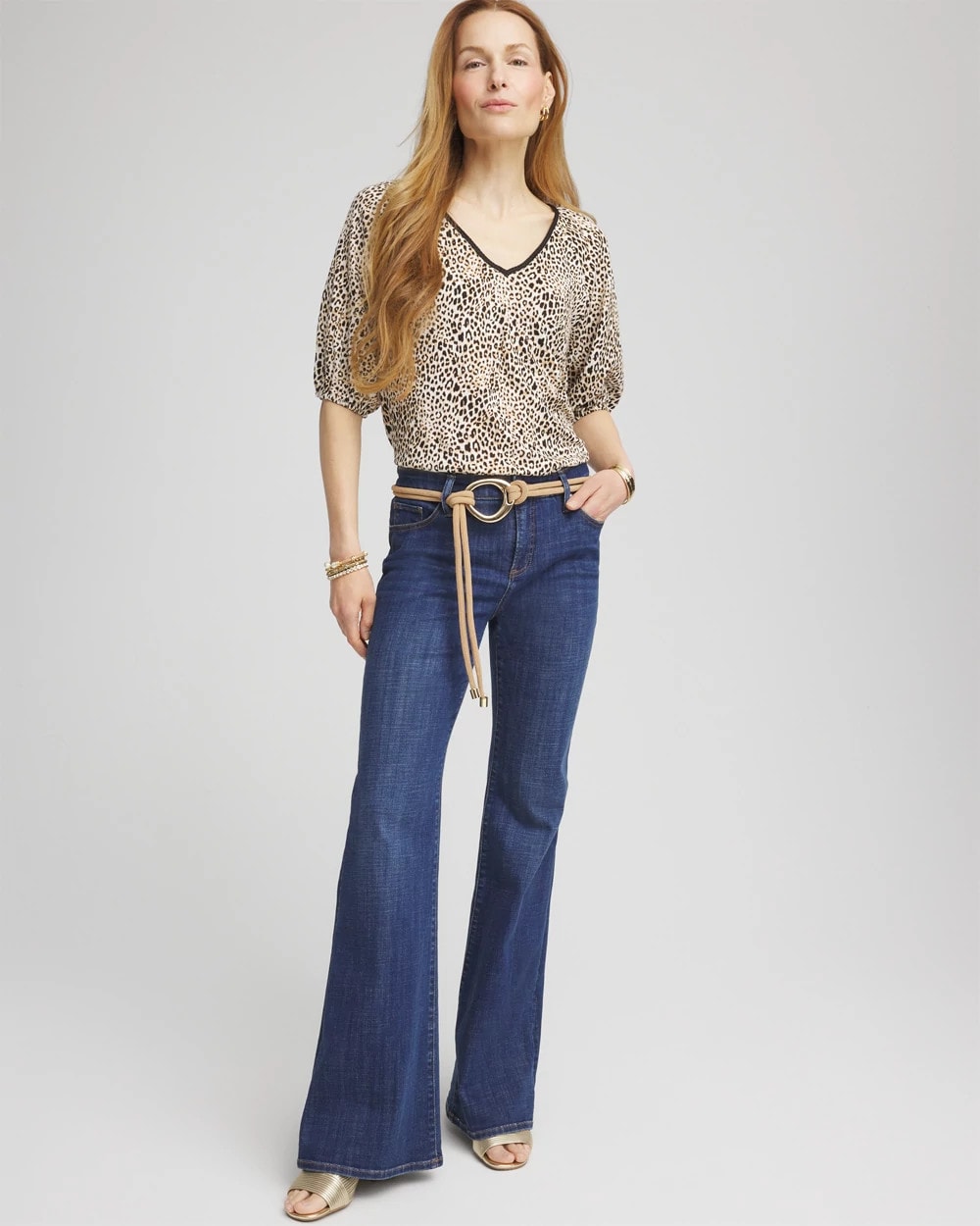 Leopard Braided Linen Top - Chico's