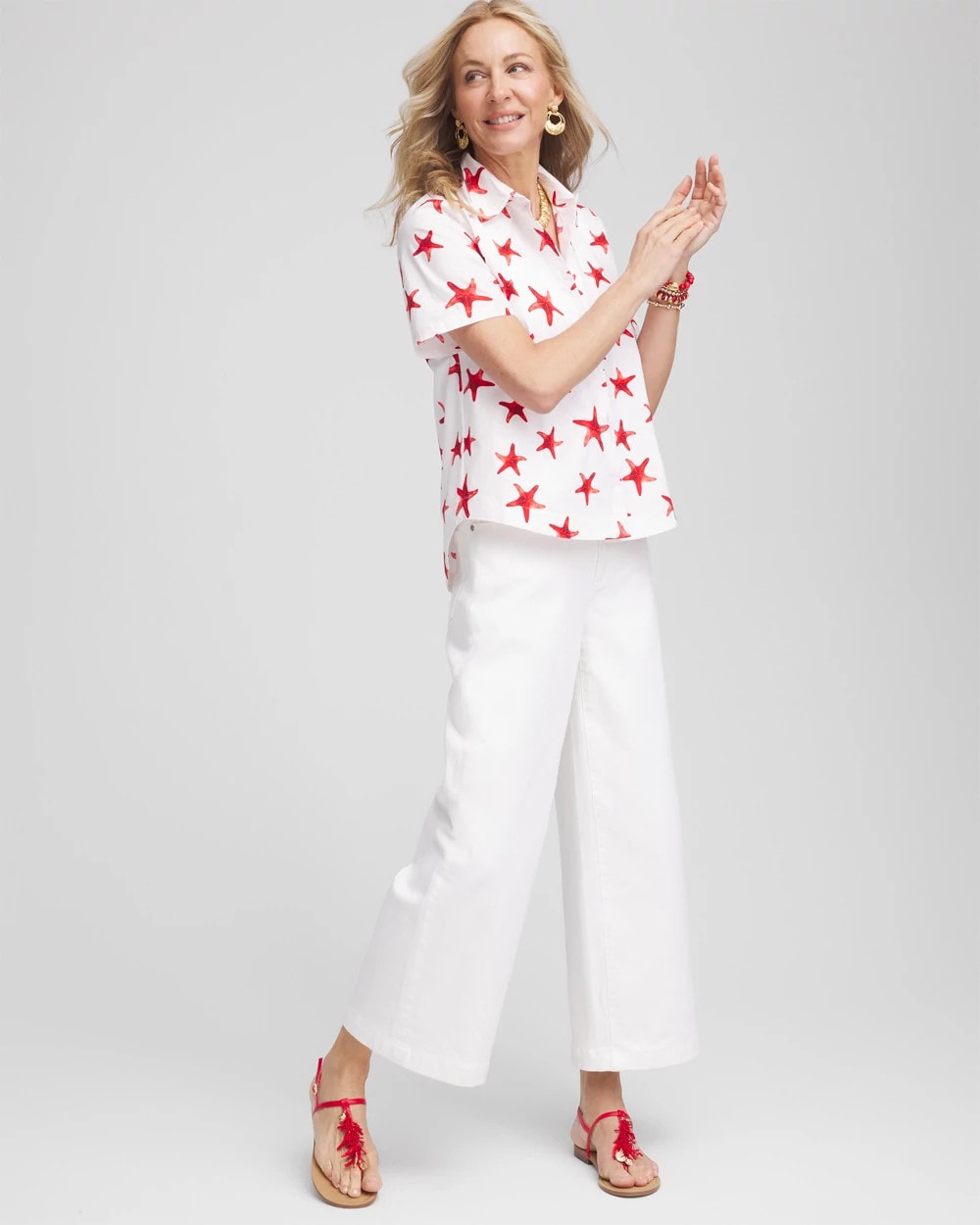 Starfish Short Sleeve Swing Shirt - Chico's