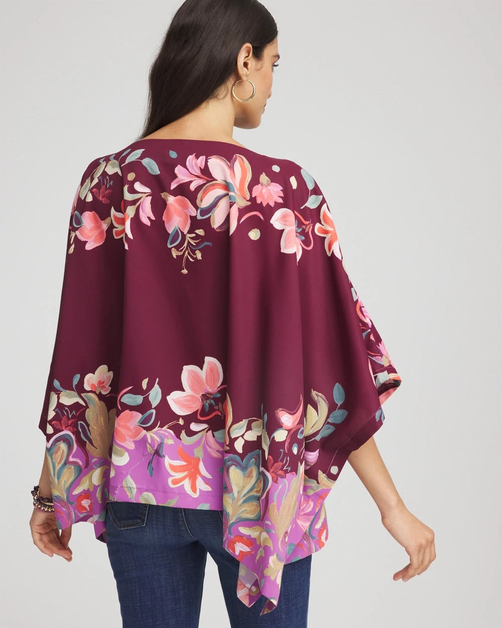 Printed Boatneck Pullover Poncho - Chico's