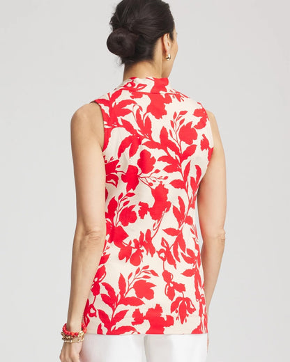 Floral Sleeveless V-Neck Tunic - Chico's