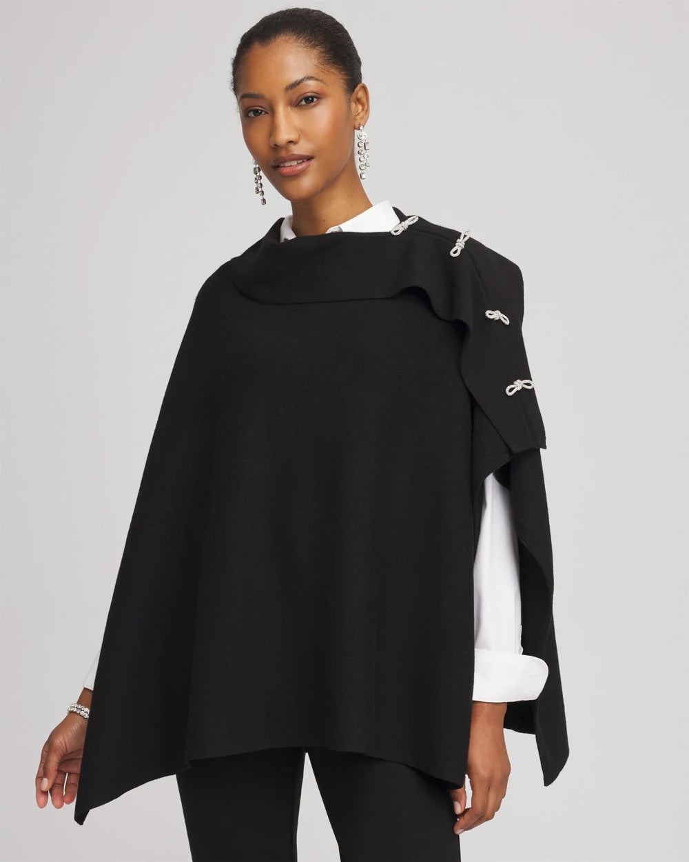 Embellished Bow Poncho - Chico's