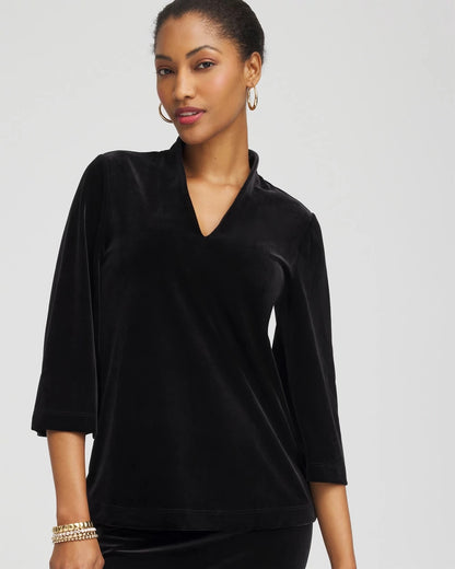 Travelers™ Velvet V-Neck Kimono Sleeve Top - Chico's