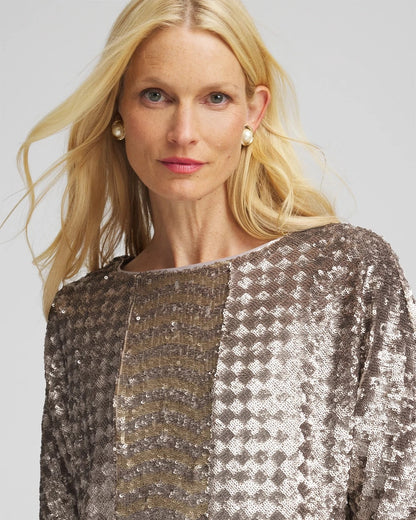 Art Deco Dolman Sequins Tee - Chico's