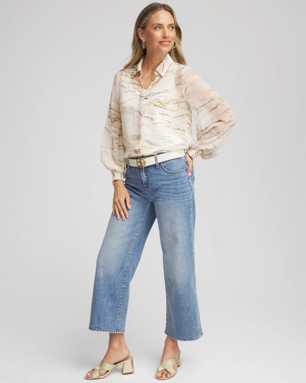 Georgette Blouson Sleeve Blouse - Chico's