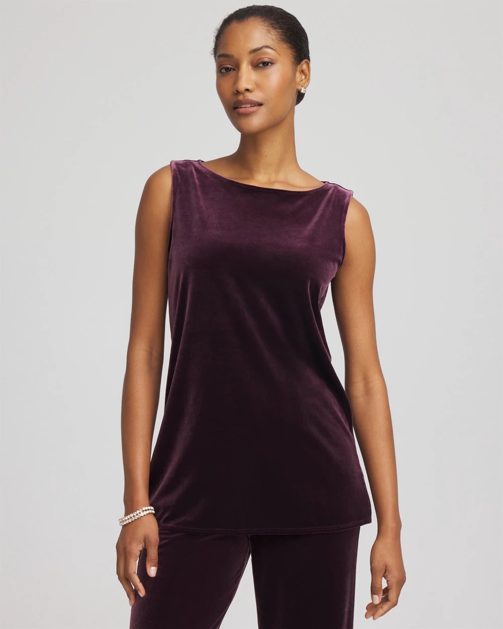 Travelers™ Velvet Side-Slit Tank - Chico's