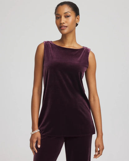 Travelers™ Velvet Side-Slit Tank - Chico's