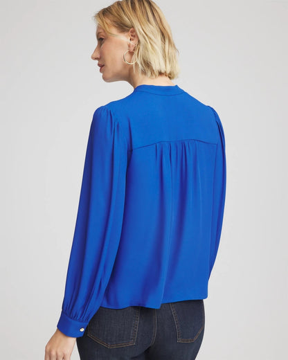 Splitneck Pullover Crepe Blouse - Chico's
