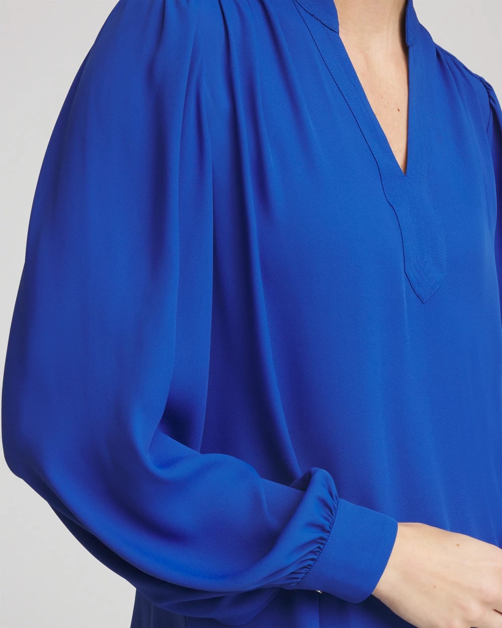 Splitneck Pullover Crepe Blouse - Chico's
