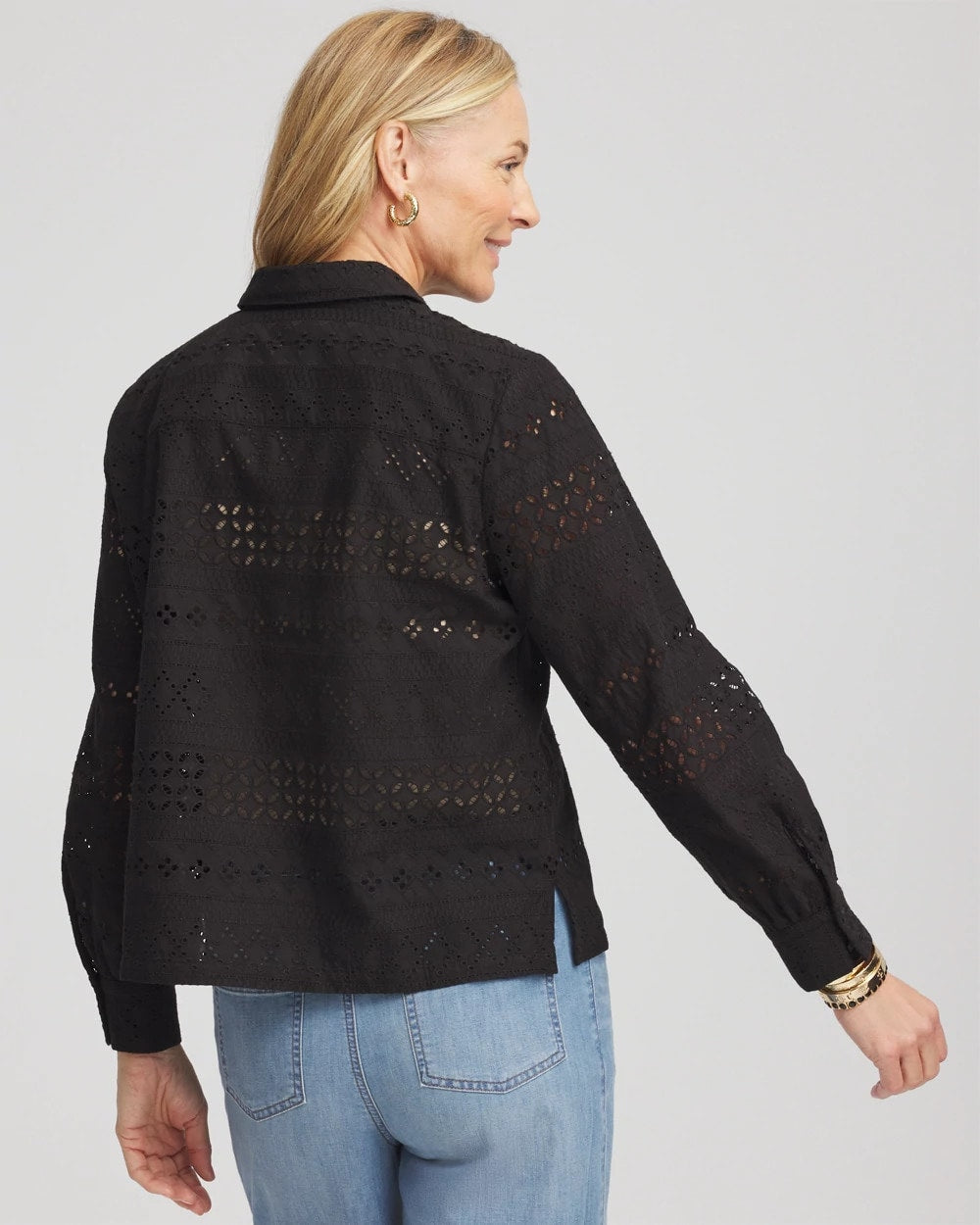 Embroidered Eyelet Collared Shirt - Chico's