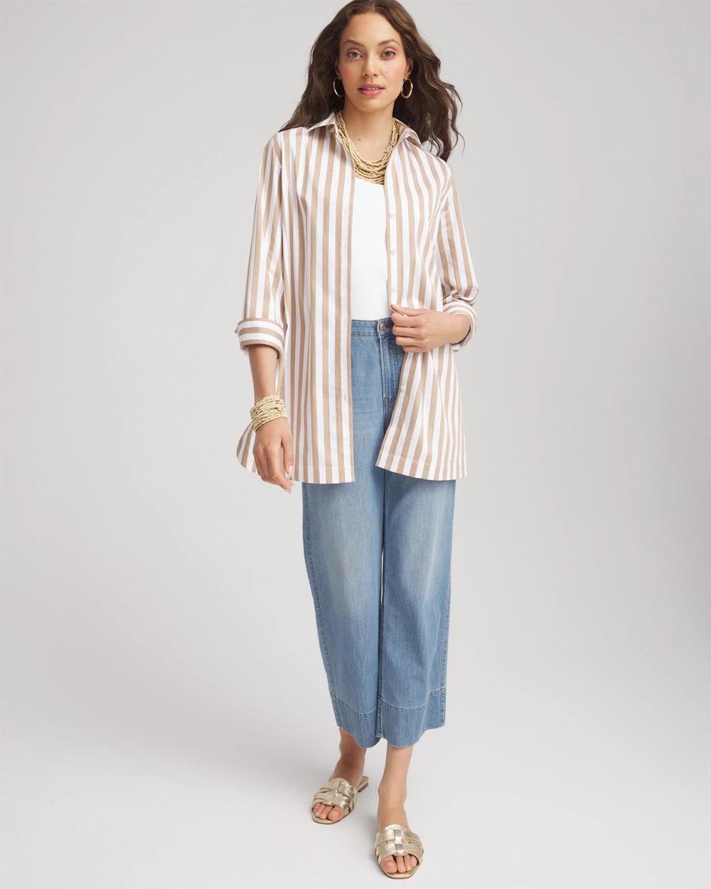 No Iron™ Neutral Striped Tunic - Chico's