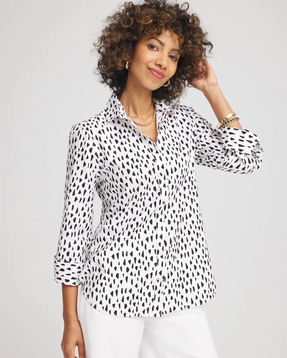 No Iron™ Polka Dot  Shirt - Chico's