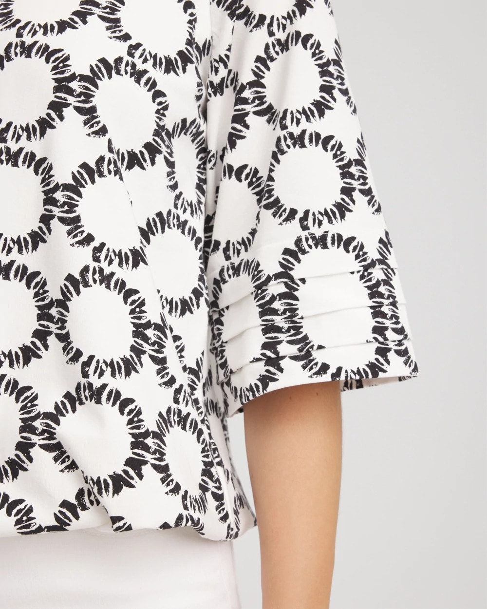 Geo Print Boatneck Bubble-Hem Top - Chico's