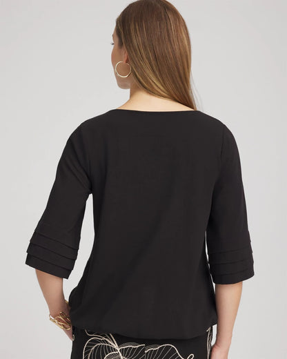 Boatneck Bubble-Hem Top - Chico's