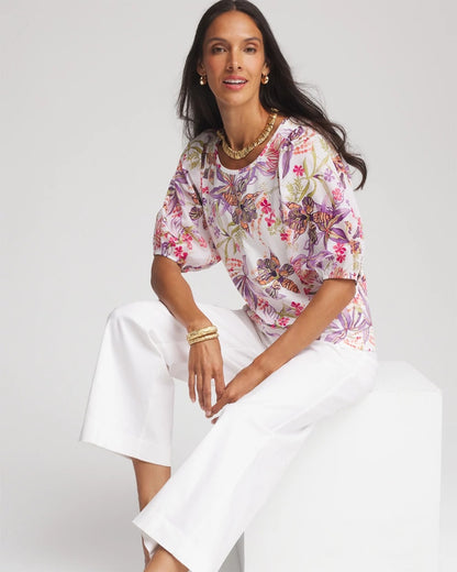Floral Dolman Sleeve Knit Top - Chico's