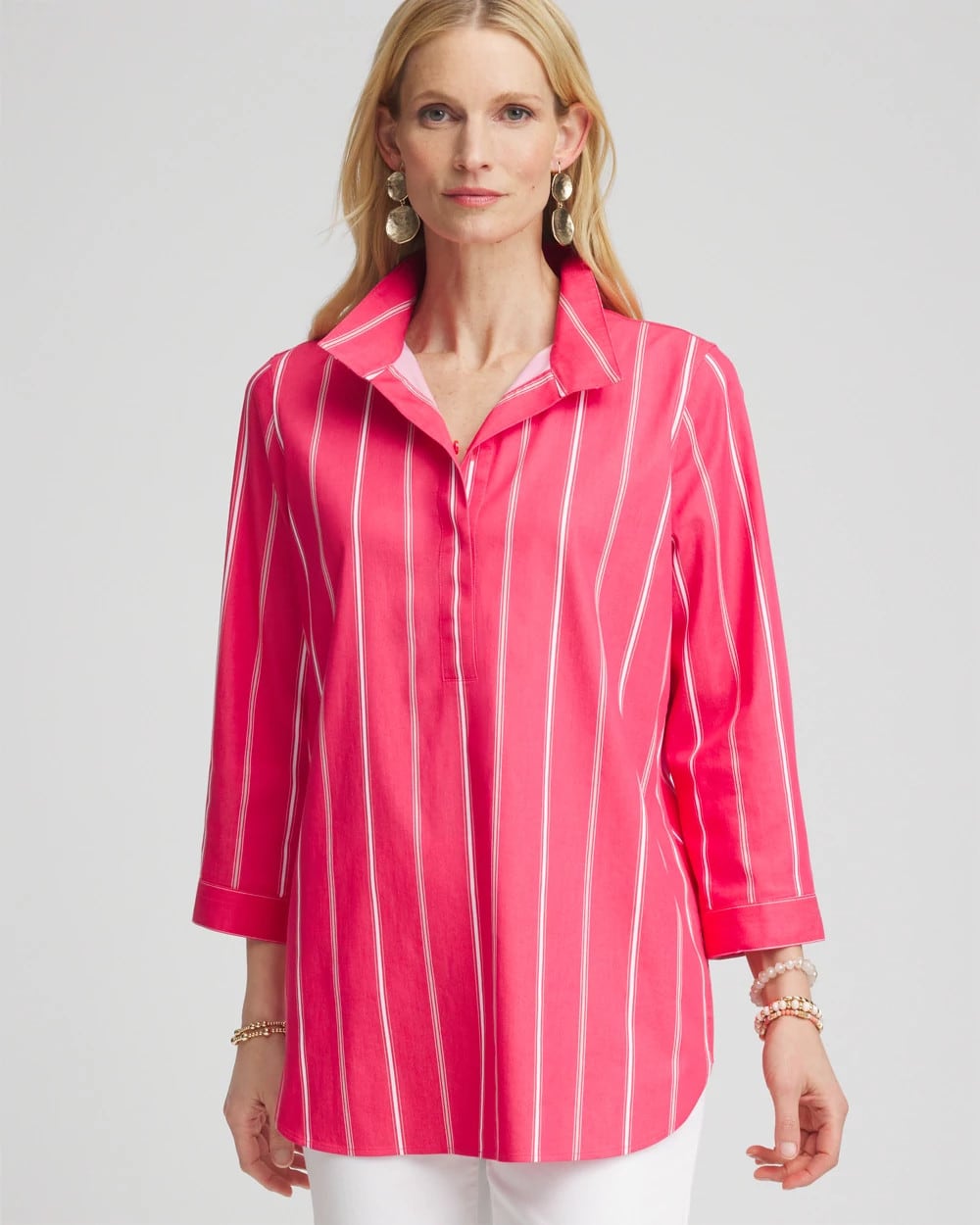 No Iron™ Stretch Stripe Tunic - Chico's
