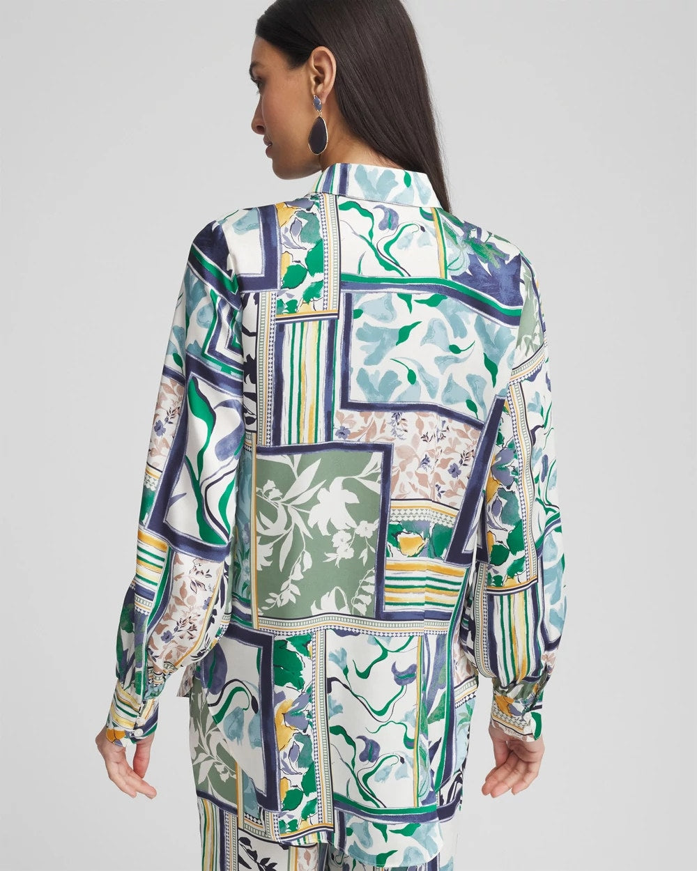 Faux Silk Coastal Collared Shirt - Chico's
