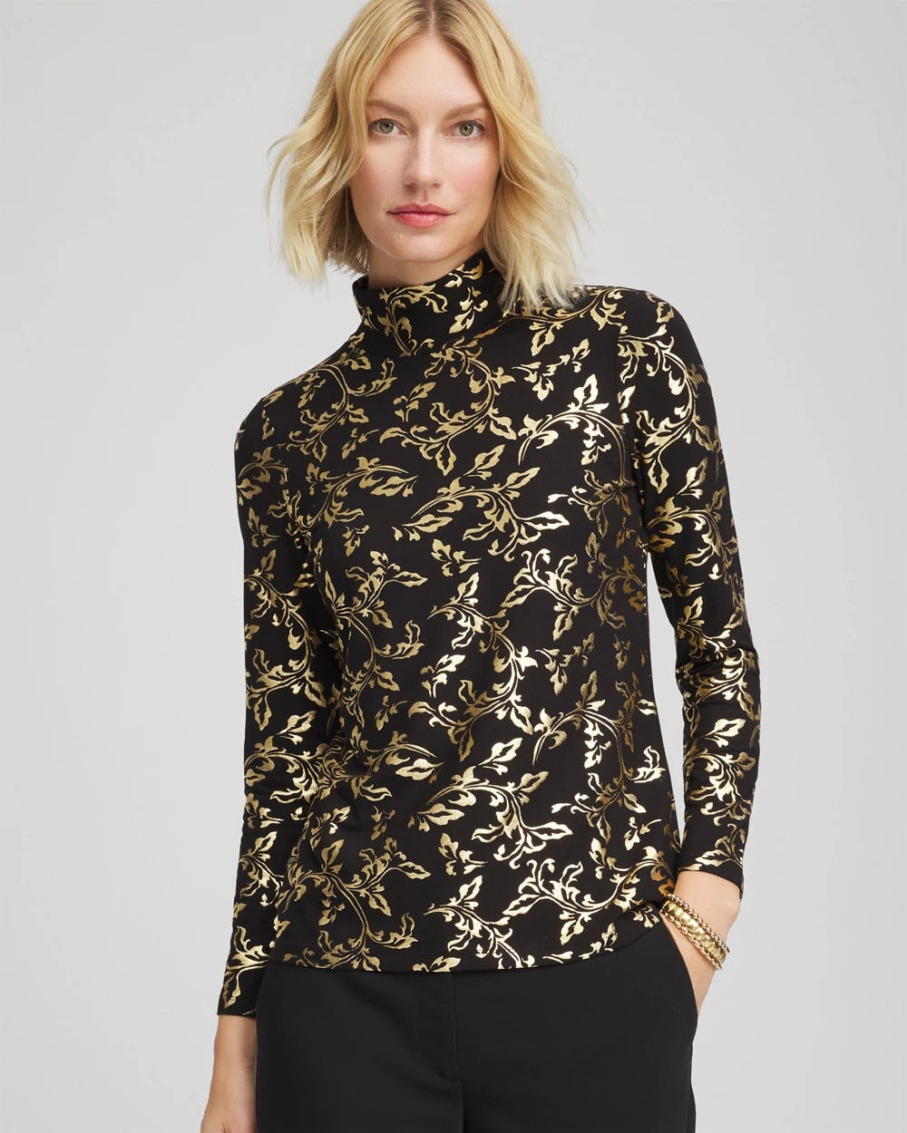 Touch of Cool™ Mockneck Layering Tee - Chico's