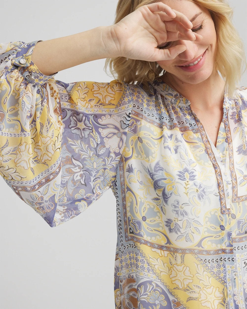 Artisanal Georgette Blouson-Sleeve Blouse - Chico's