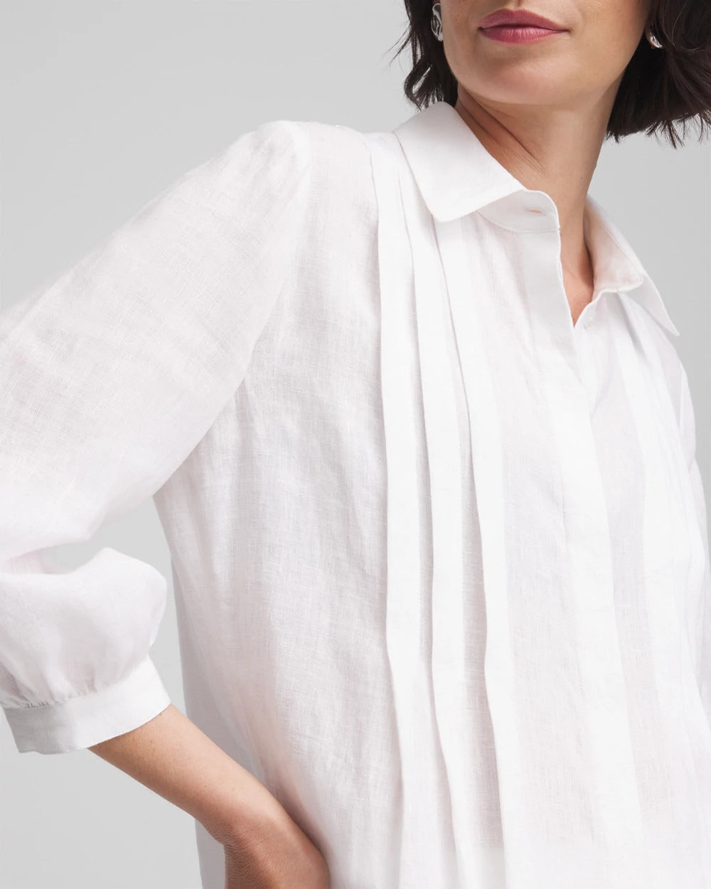 Pintuck Placket Linen Tunic - Chico's