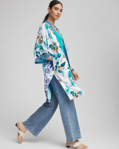 Island Motif Long Kimono - Chico's