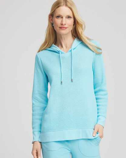 Zenergy® Crochet Knit Hooded Pullover Top - Chico's