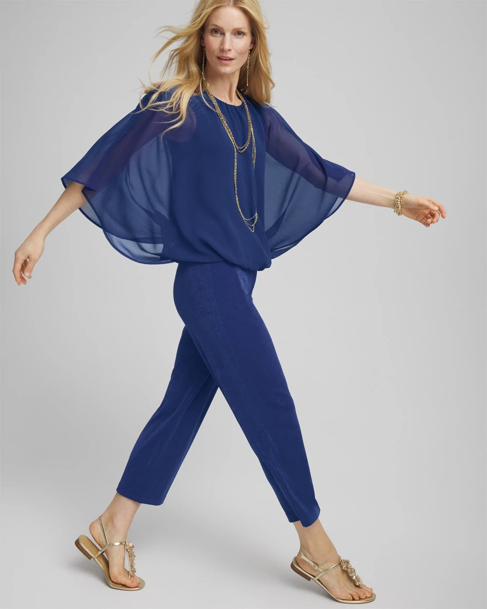 Travelers™ Collection Bubble Hem Chiffon Blouse - Chico's