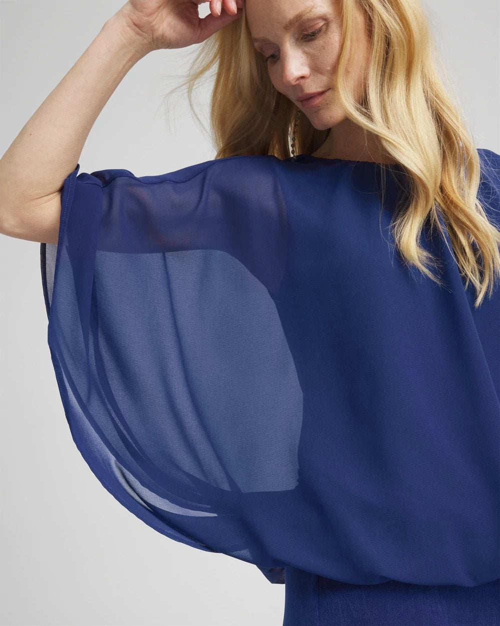 Travelers™ Collection Bubble Hem Chiffon Blouse - Chico's