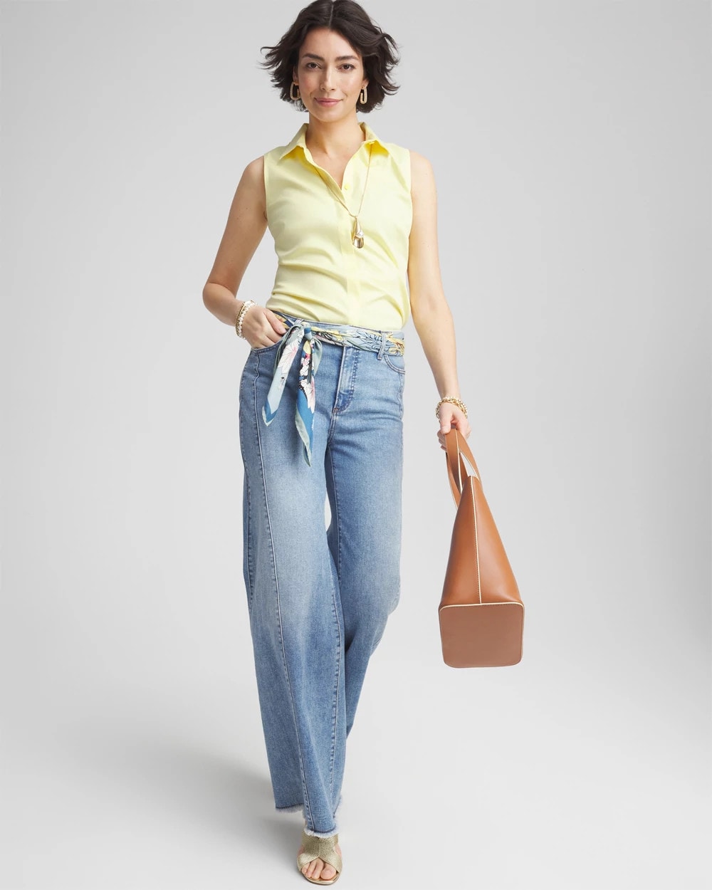 No Iron™ Sleeveless Sateen Shirt - Chico's