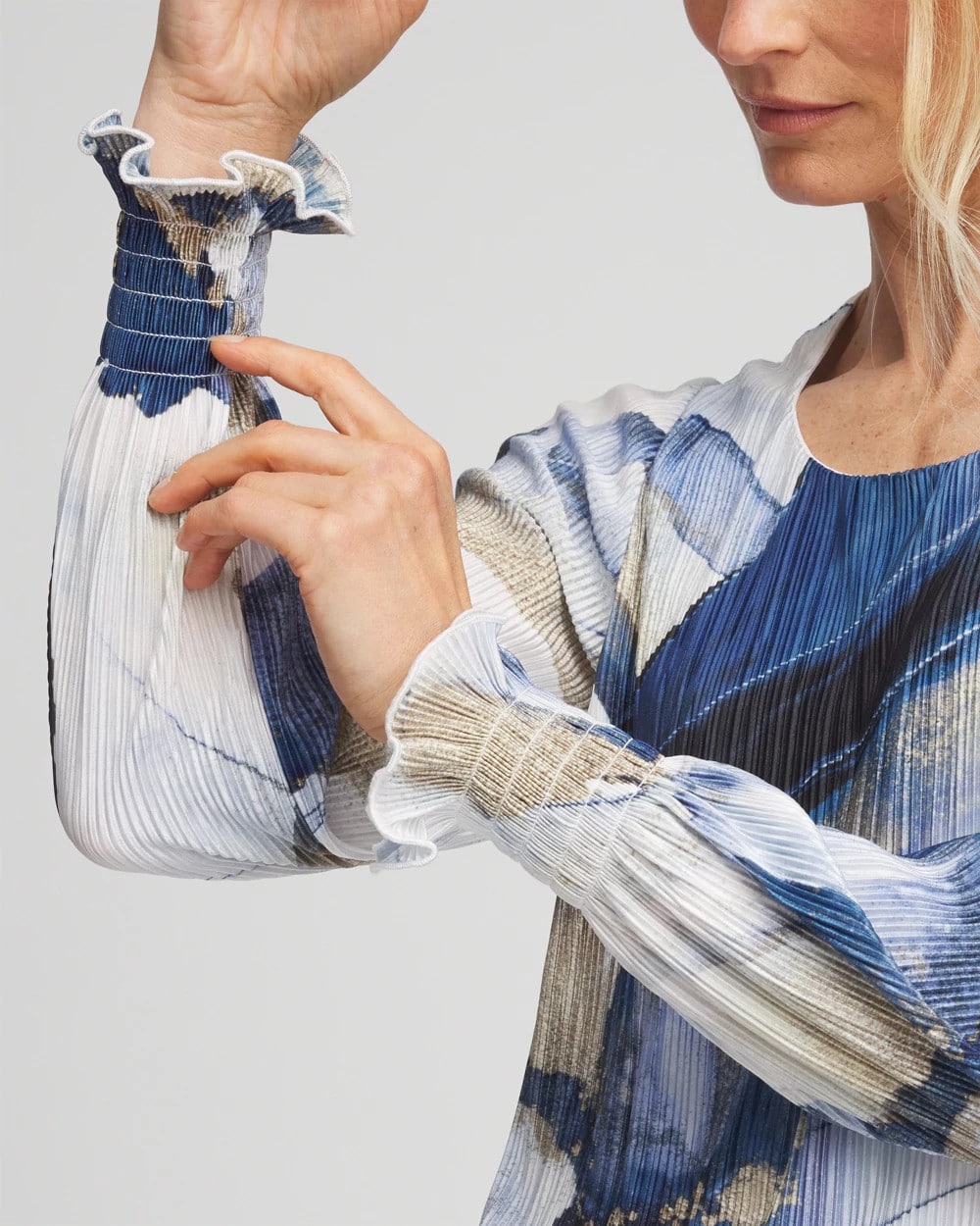 Foil Ocean Print Crinkle Top - Chico's