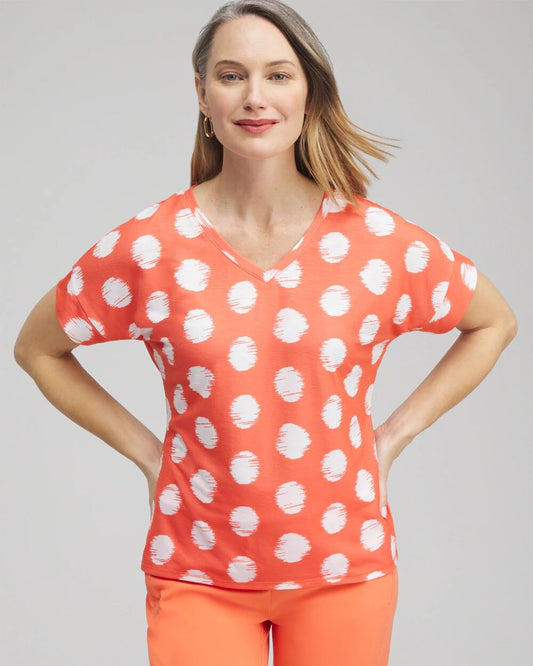Zenergy® Dots Drop Shoulder Tee - Chico's