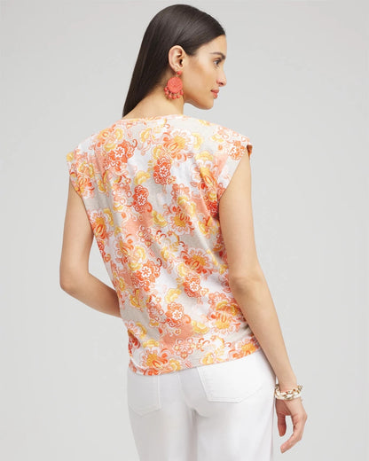 Floral Knot Front Tee - Chico's