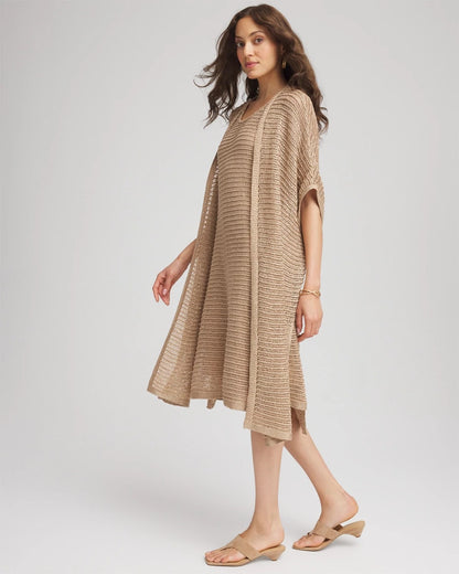 Crochet-Knit Sequins Ruana - Chico's