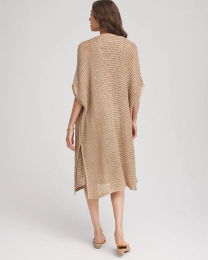 Crochet-Knit Sequins Ruana - Chico's