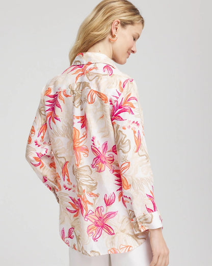No Iron™ Tropical Floral Linen Shirt - Chico's