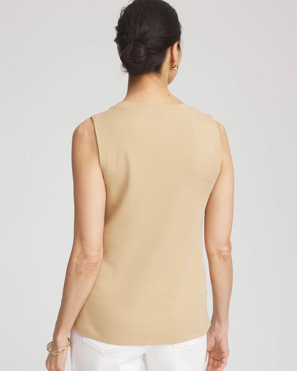Sleeveless V-Neck Button Tank - Chico's