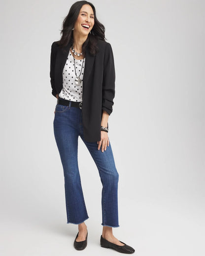 Polka-Dot Slub Scoop-Neck Tee - Chico's