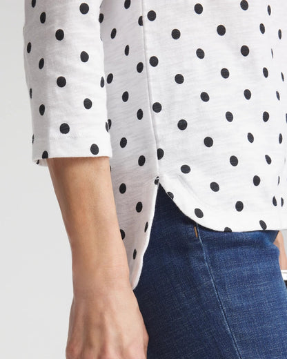 Polka-Dot Slub Scoop-Neck Tee - Chico's