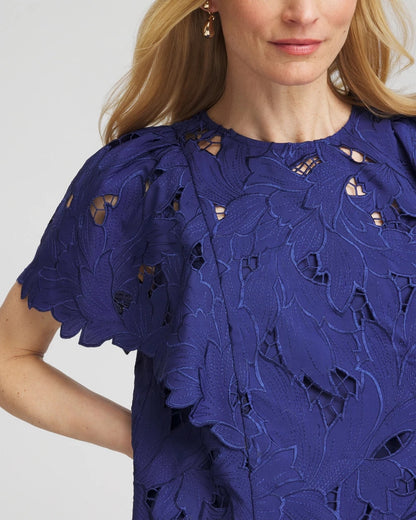 Lace Detail Flutter Sleeve Top - Chico's