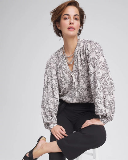 Crepe Embroidered Blouse - Chico's