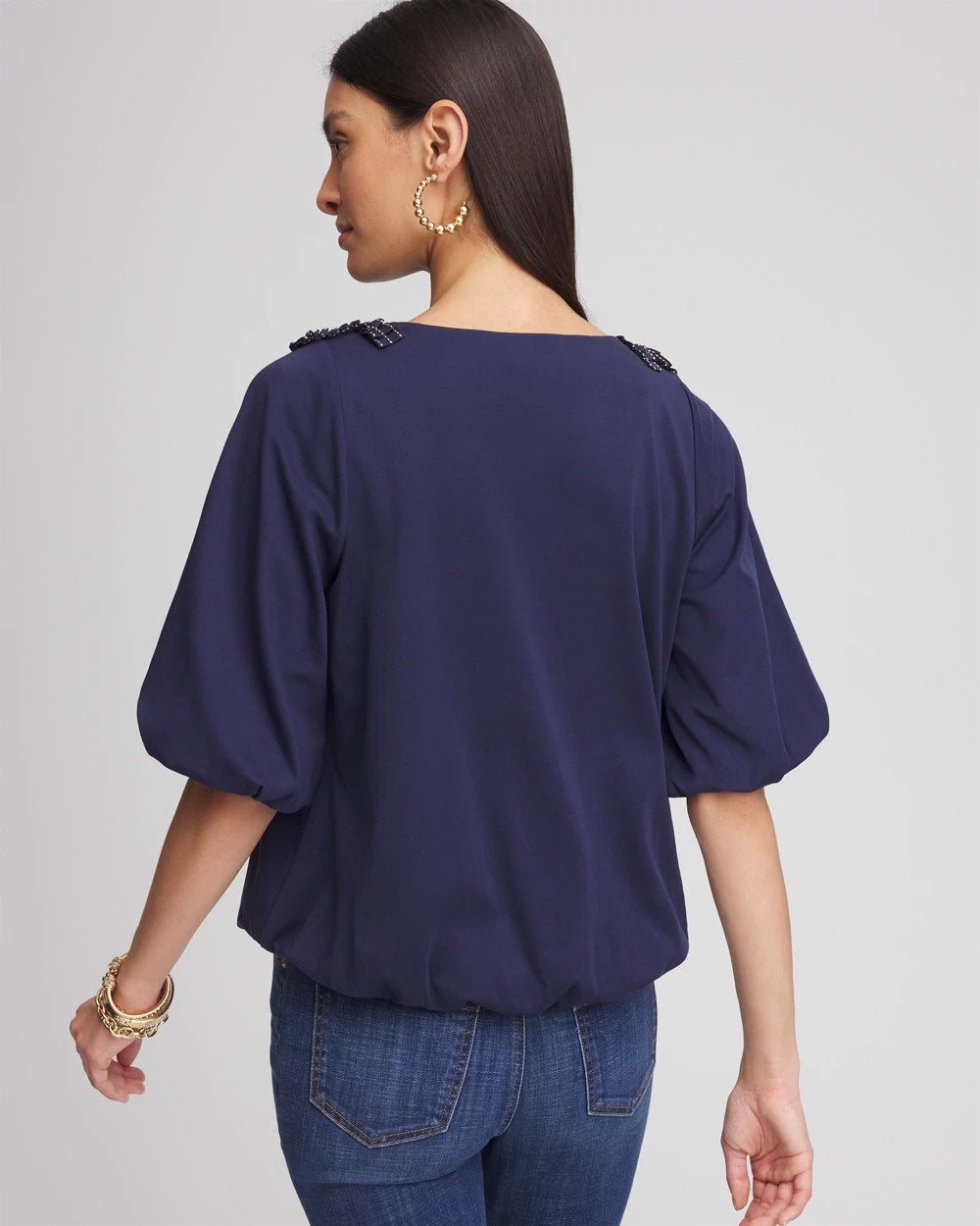 Bubble Hem Pleated Cotton Top - Chico's