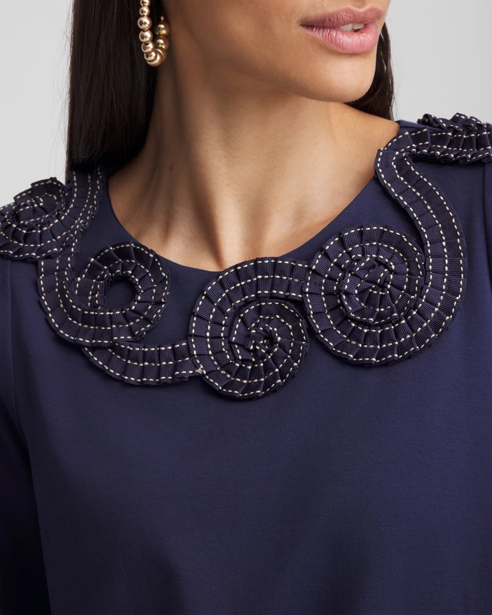 Bubble Hem Pleated Cotton Top - Chico's