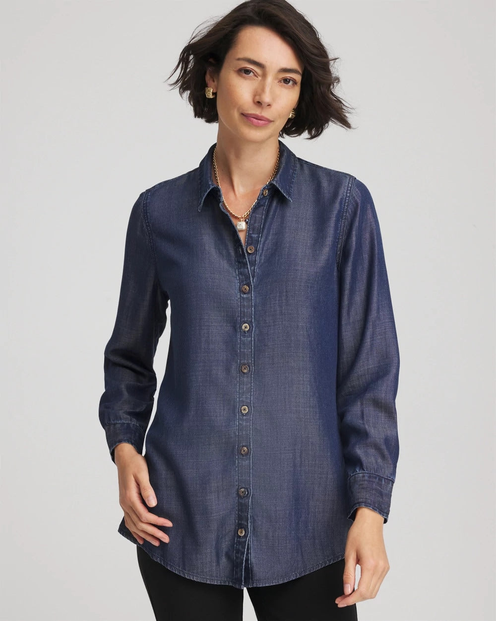 Tencel™ Classic-Fit Denim Tunic - Chico's