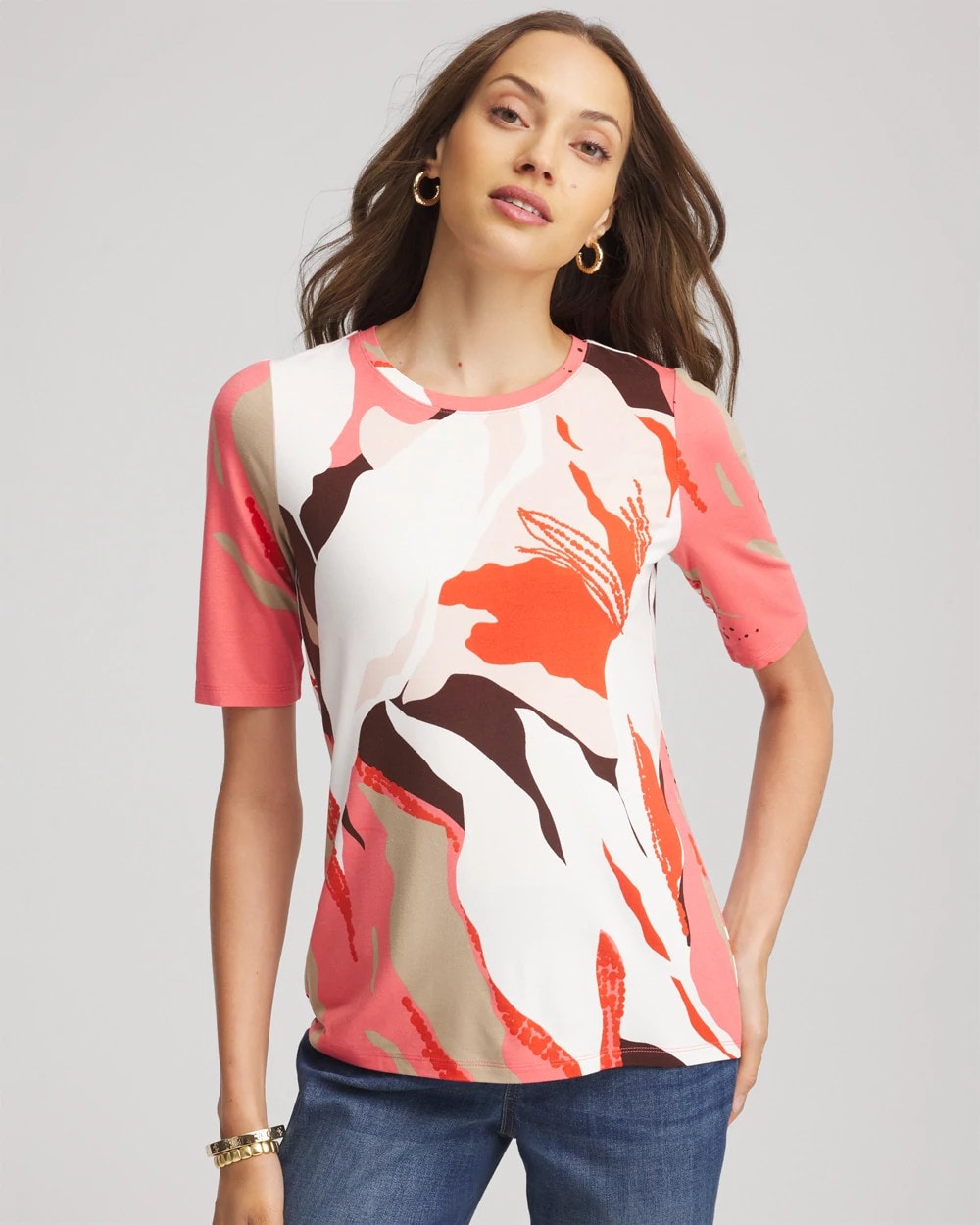 Touch of Cool™ Elbow-Sleeve Perfect Tee - Chico's
