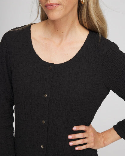Textured Scoopneck Cardigan - Chico's