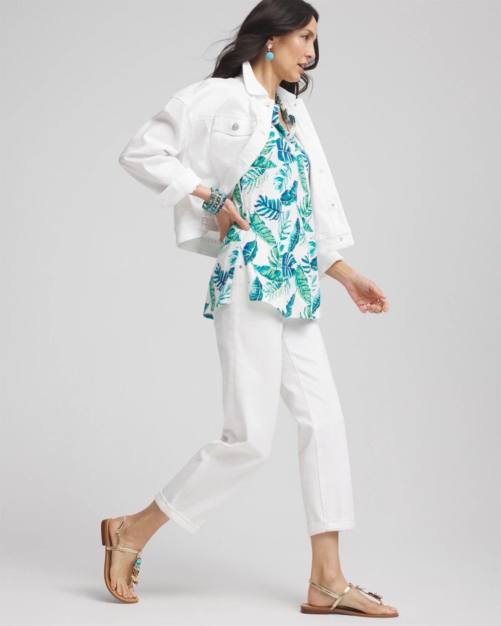 Island Slub Sleeveless Collared Tunic - Chico's