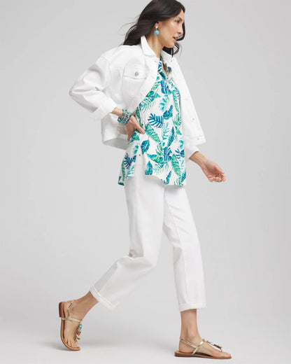Island Slub Sleeveless Collared Tunic - Chico's
