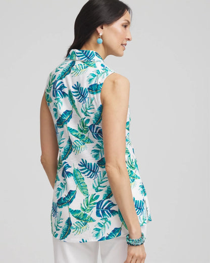 Island Slub Sleeveless Collared Tunic - Chico's